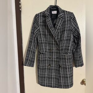 First Love Black and White Tweed Blazer